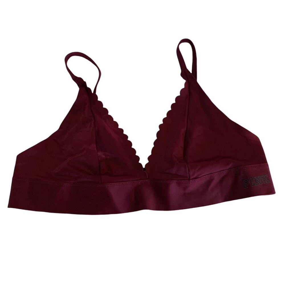 PINK bralette bonded size large. Maroon